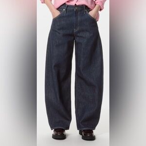 Uniqlo Barrel Jeans - Dark Indigo - 27 Waist, 28 Inseam